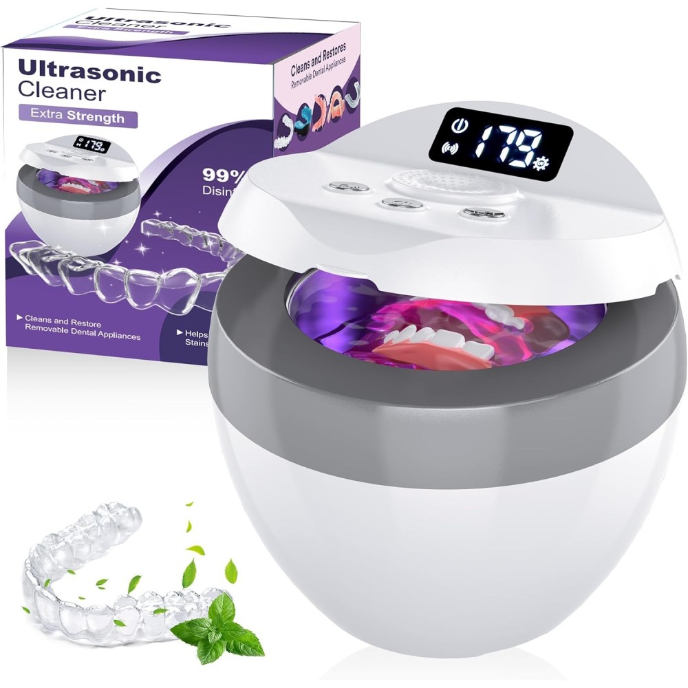 Ultraheli puhastamine ortodontiliste katte jaoks. Näituse ehted