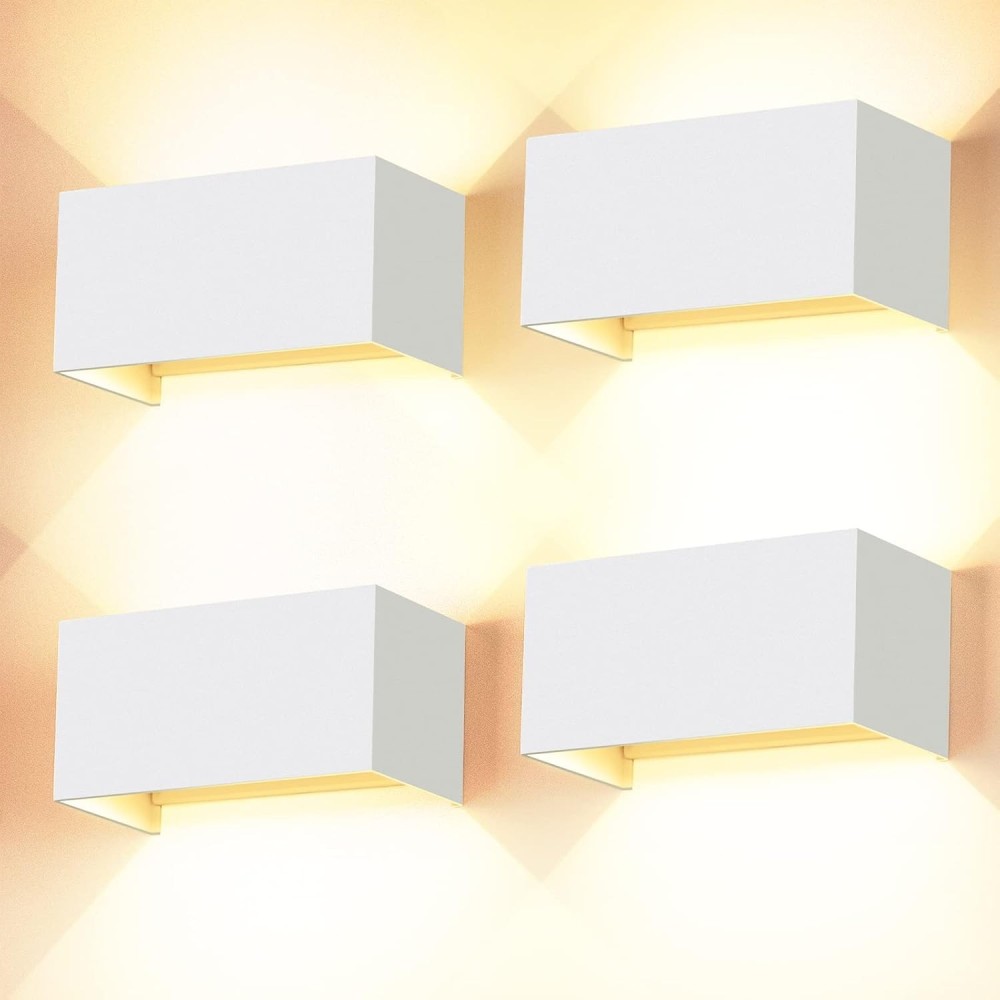 Lampe murale LED 24 en blanc réglable IP65 3000 K CWCCFW DCL002D 4 PCS.