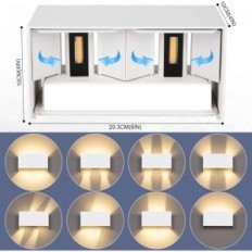 LED fallámpa 24 W fehér, állítható IP65 3000 K Cwycfw DCL002D 4 db.