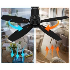 Ανεμιστήρας οροφής από ξύλο Mefine 106 cm με φωτισμό και τηλεχειριστήριο