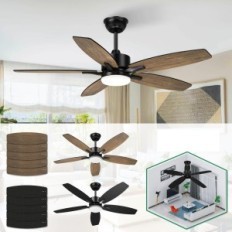 Fa mennyezeti ventilátor Mefine 106 cm világítással és távirányítóval