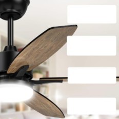 Stropni ventilator izrađen od drva Mefine 106 cm sa rasvjetom i daljinskim upravljačem