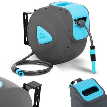 Automatinis sienos būgnas su sodo žarna 30m + 2m 1/2 ''