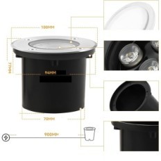 Luminaire megengedett a kertben és a bejárat Dailyart 3W hőfehér IP65 4 db