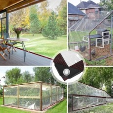 Kallutage läbipaistev wlbxdrzk 3x6 m veekindel aasadega