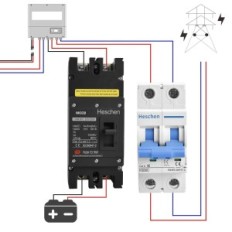 Heschen DC MCCB HSM3DC-320 2-polig 2000V 300A