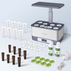 Hidroponikus Yoocaa IGS-67 művelési rendszer lámpával és 8 pot alkalmazással