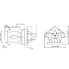 SFDP1-050-060-55 LigHTEU 12V slėgio vandens siurblys 18,9 l / min iki kemperio