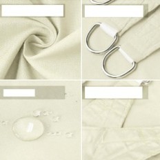 UŻYWANE Żagiel przeciwsłoneczny Dripex 5x7 m kremowy wodoodporny 95% UV