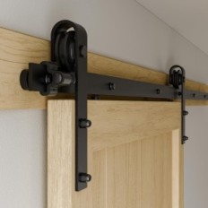 Stumdomų durų komplektas 213 cm Juoda J tsmst A07SFS paroda