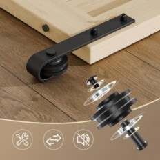 Um conjunto de portas de correr 213 cm Black J TSMST A07SFS Exhibition