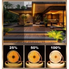 Cob de fita de LED 30 m (2х15m) IP68 24 V Aplicação de piloto de energia branca de calor