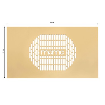 Scrivania cosmetica Momo 05-GL con aspiratore integrato da 48 W bianco e oro — vista dall'alto