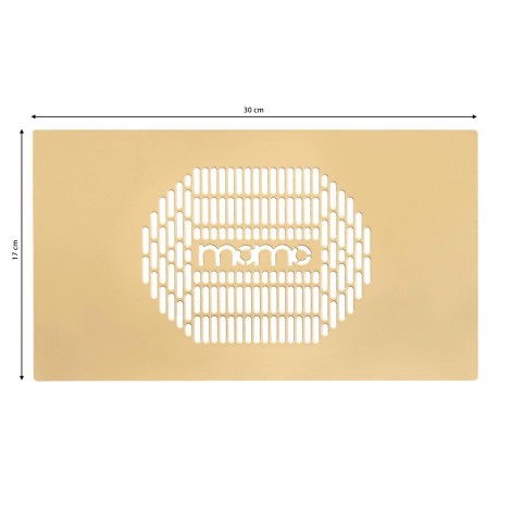 Scrivania cosmetica Momo 05-GL con aspiratore integrato da 48 W bianco e oro — vista dall'alto