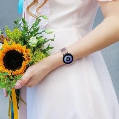 Smartwatch heveder 20mm szilikon Musust 3 db szürke / rózsaszín / kék velcro