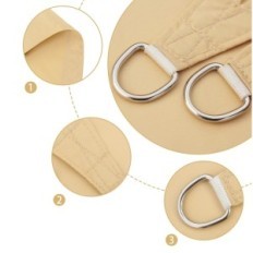 Sail Sail Vattentät Axt Shade 2.5x4.5 M rektangulär sand