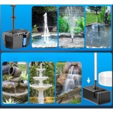 Solar Pond -suodatin pumppupalolla 8W 405L / h ja näyttelysuuttimet