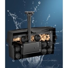 Saules dīķa filtrs ar sūkni biling 8W 405L / h un izstāžu sprauslas