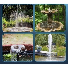 Solar pond filter with pump Biling 8W 405L / H and exhibition nozzles