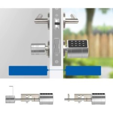 Intelligent Biometric Lock voor vingerafdruk 30-70 mm 100 drukt 2 sleutels af