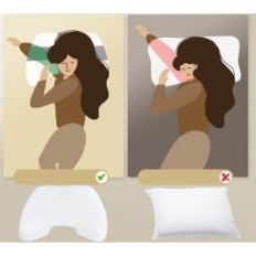 Ortopedinė pagalvė Saheyer pusė Sleeper atminties putos su pečių skylę