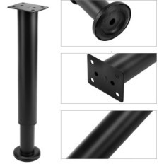 Pernas de móveis QWork ajustável 25-42 cm Preto 4 PCs. Exibição