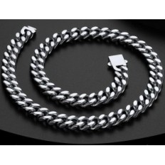 Chain Cadeia Chain para Cubana 12 mm de aço inoxidável 61 cm Unisex