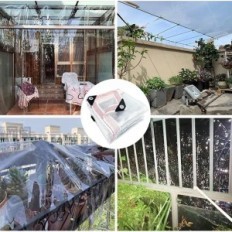 PVC tilt for garden and gazebo transparent waterproof 0.4 mm 4x4 m
