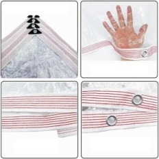Plandeka PVC do ogrodu i altany przezroczysta wodoodporna 0,4 mm 4x4 m