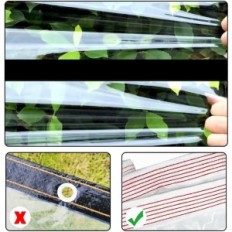 Plandeka PVC do ogrodu i altany przezroczysta wodoodporna 0,4 mm 4x4 m