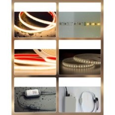 LED-tape COB 30 M (2 × 15 m) IP68 24 V Warm wit met afstandsbediening