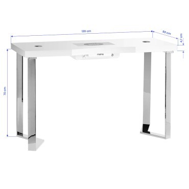Scrivania cosmetica Momo 05-SL con aspiratore incorporato — vista frontale