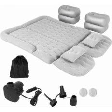 Matelas de voiture Ruyii 174x126 cm Gris avec pompe et oreillers