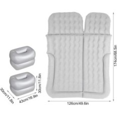 Materasso per auto Ruyii 174x126 cm Grigio con pompa e cuscini