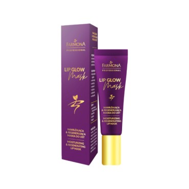 FARMONA LIP GLOW MASK – Hydratačná a regeneračná maska na pery 12 ml — pohľad spredu
