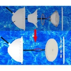 Ufullstendig LED LED LIMLLE PAR56 35W RGB Flat Underwater IP68 12V med fjernkontroll