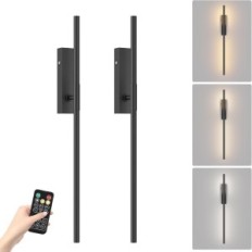 Aipsunt Walls 2 ks 64cm 5W Black LED 3000K-6000K bezdrôtové s diaľkovým ovládaním