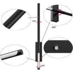 AIPSUNT WALLS 2 PCS 64cm 5W Black LED 3000K-6000K Wireless with remote control