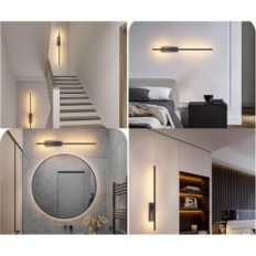 Alitsunt Walls 2 kpl 64cm 5W Musta LED 3000K-6000K Langaton kaukosäätimellä