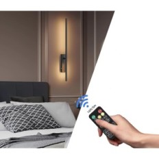 AIPSUNT WALLS 2 PCS 64cm 5W Black LED 3000K-6000K Wireless with remote control