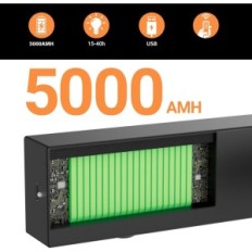 Aipt Walls 2 kos 64cm 5W črno LED 3000K-6000K Wireless z daljinskim upravljalnikom