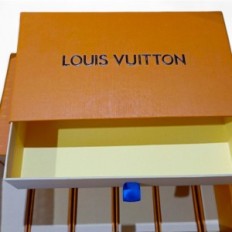 Kartonska škatla Louis Vuitton z zložljivimi predali, Zlato rjavo
