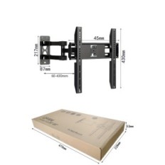 TV holder 26-55 inches, universal adjustable TV wall bracket