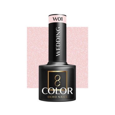 OCHO NAILS Hibridni lak za nohte poročni W01 - 5 g — sprednji pogled