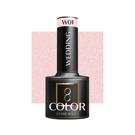OCHO NAILS Hibrid körömlakk esküvő W01 - 5 g — elölnézet