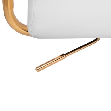 Sedia cosmetica QS-OF211G oro grigio chiaro — primo piano della maniglia