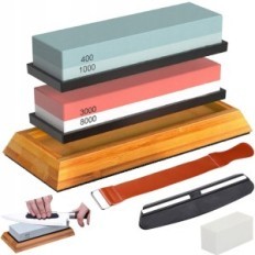 Kniv Stone Stone Vandstone Osełka Stone 400/1000 3000/8000 + Handsker