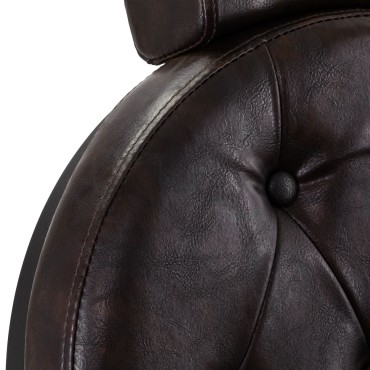 Barber chair Gabbiano President Brown — close-up of the backrest