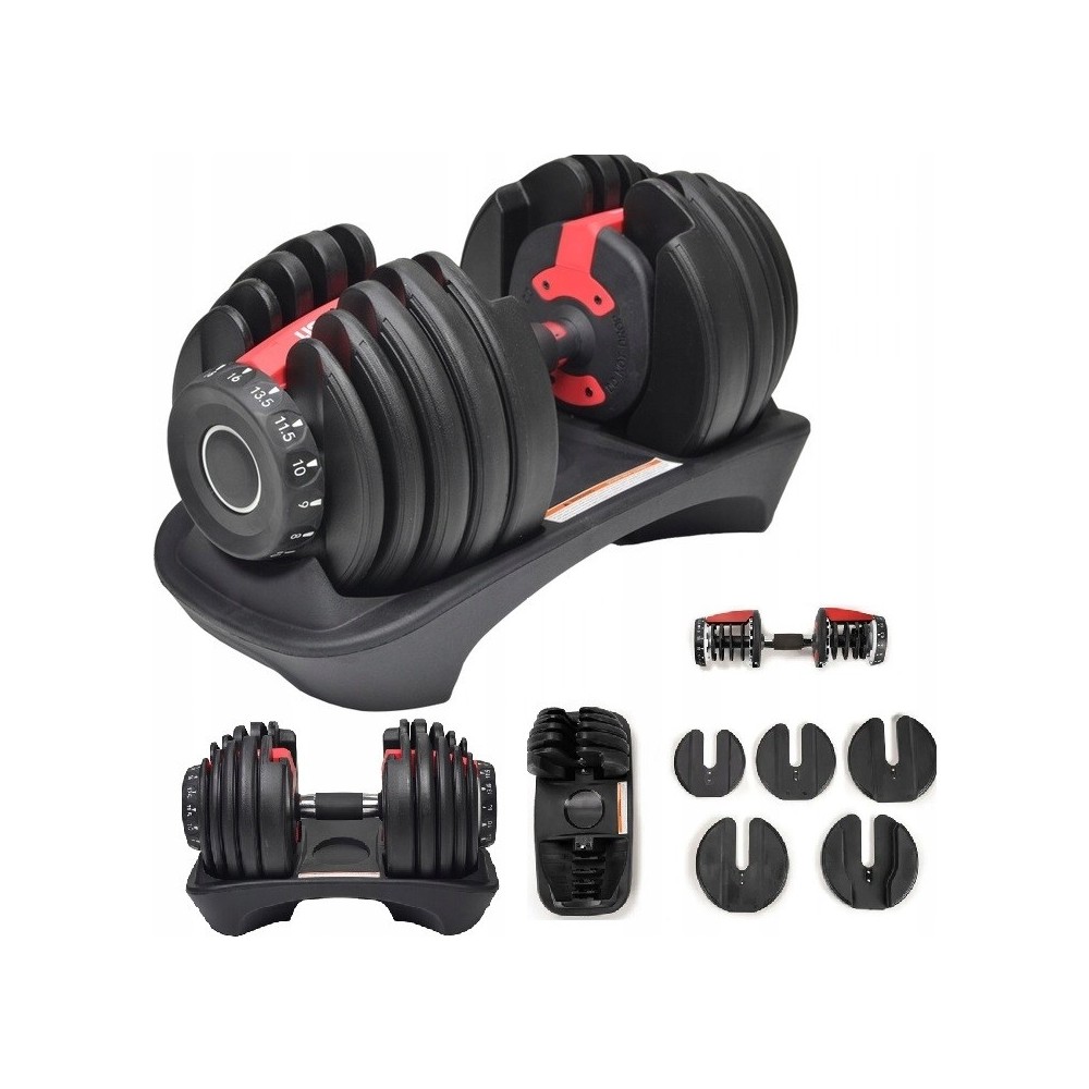 Dumbbell réglable Réglage rapide Système de régulation de 2,5-24 kg moderne