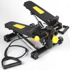 Stepper-fitness voor oefentrappen met stappenmeter. Trainingsstapeur 2in1
